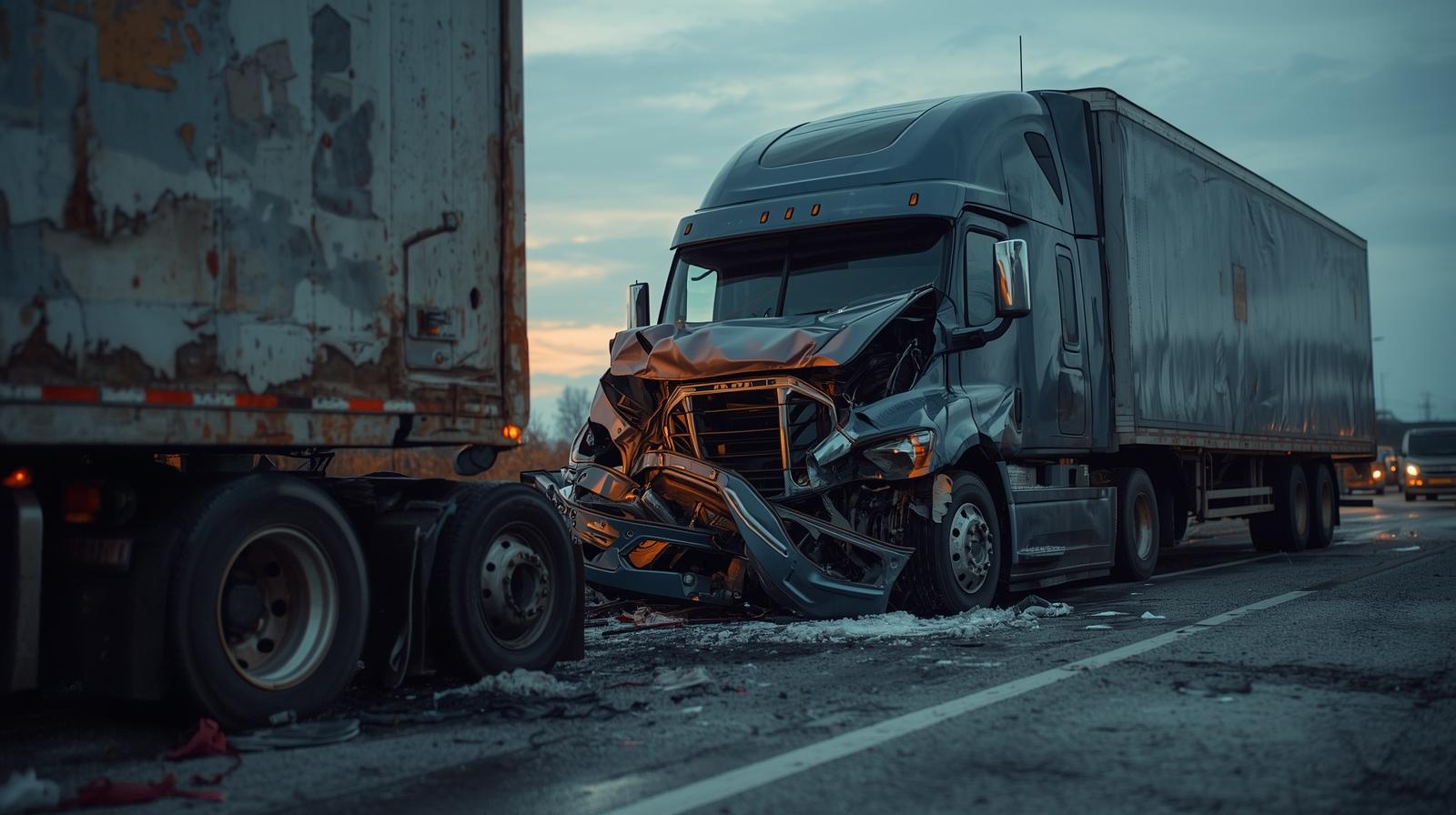 Truck accident lawyer in New Jersey – highway crash scene